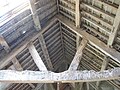 Roof truss in hay barn