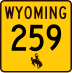 Wyoming Highway 259 marker