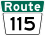 Route 115 marker