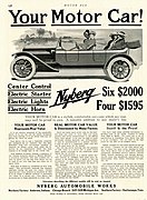 1912 Nyberg Six and Four advertisement in Motor Age
