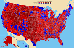 Presidential popular votes by county.