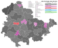 2014 Thuringian state election - Black is CDU, Pink is Left, Red is SPD