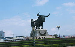 A sculpture in Jiangchuan