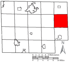 Location of Clarksfield Township in Huron County