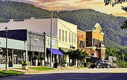 Main Street in downtown Clayton