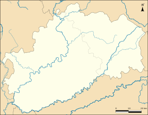 富日罗勒-圣瓦尔贝在上索恩省的位置