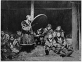 Image of a Koryak female Shaman performing a ritual.