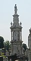 Wiessner Monument, more than three stories high, the tallest monument in the cemetery