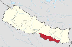 马德西省在尼泊尔的位置