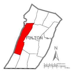 Location of Brush Creek Township in Fulton County