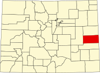 科罗拉多州夏延县地图