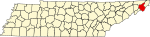 标示出卡特县位置的地图