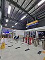 The fare gates of the station from the new building via the W.R. Supratman street near the station tunnel.