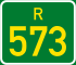 Regional route R573 shield