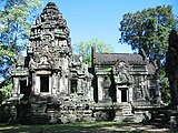 Madapa of Thommanon temple connected its main shrine tower, facing to the east, Cambodia