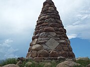 The Ed Schieffelin Monument (Grave), founder of Tombstone. It is actually a claim marker 25 feet tall and 16 feet in diameter constructed over Ed Schieffelin's grave .