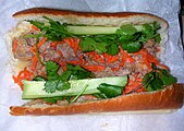 Bánh mì xíu mại (minced pork meatball sandwich)