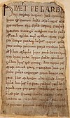 The first page of Beowulf