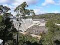 View of the dam including the spillway