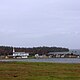 Church and other buildings on Chapel Island seen from a distance