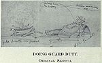 Original sketch-Doing Guard Duty by Walter Trumbell