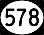 Highway 578 marker