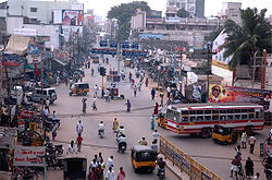 Intersection of SH-6 SH-204 and NH-79 near Kallakurichi bus stand town