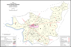 Map showing Daulatpur (#957) in Kadipur CD block