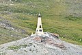 Cape Dezhnev Lighthouse with Dezhnev Monument