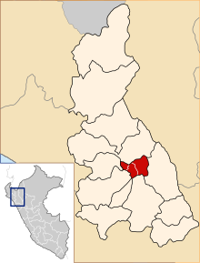 Location of Hualgayoc in the Hualgayoc Province