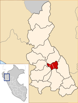 Location of Hualgayoc in the Cajamarca Region