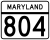 Maryland Route 804 marker