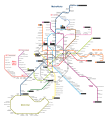 Madrid metro network.