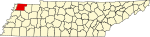 标示出奥拜恩县位置的地图