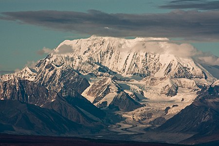 54. Mount Hayes is the highest summit of the eastern Alaska Range.