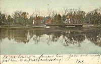 River scene from a postcard mailed in 1906