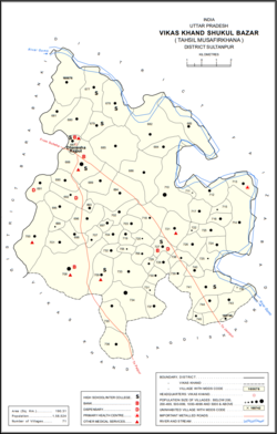 Map showing Shukul Bazar CD block