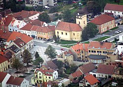 Aerial view of the centre