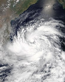 Satellite image of a newly formed depression
