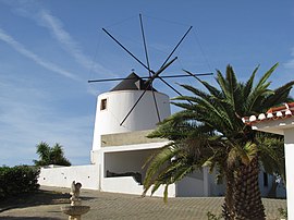Restored windmill located on Travessa do Moinho