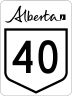 Highway 40 marker