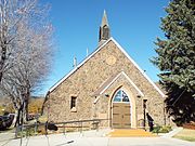 The First Baptist Church was built in 1939 and is located at 123 S. Beaver Street. It was listed in the National Register of Historic Places December 23, 1991, Ref. #91001576.