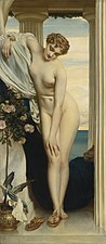 Venus Disrobing for the Bath (1867) by Frederic Leighton