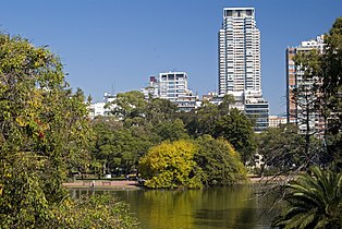 Parque Tres de Febrero, in Buenos Aires, Argentina, has a lake, a rose garden and a planetarium, among other attractions