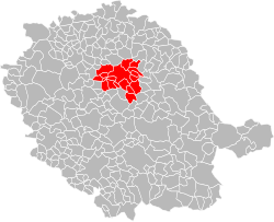 阿尔比地区城市圈公共社区在塔恩省内的位置