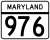 Maryland Route 976 marker