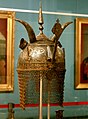 Horned medieval azerbaijani helmet