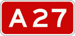 A27 motorway shield}}