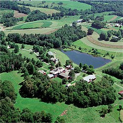 Aerial view of the Olney Friends School