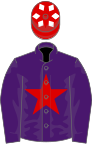 Purple, Red star and sleeves, Red cap with white peak